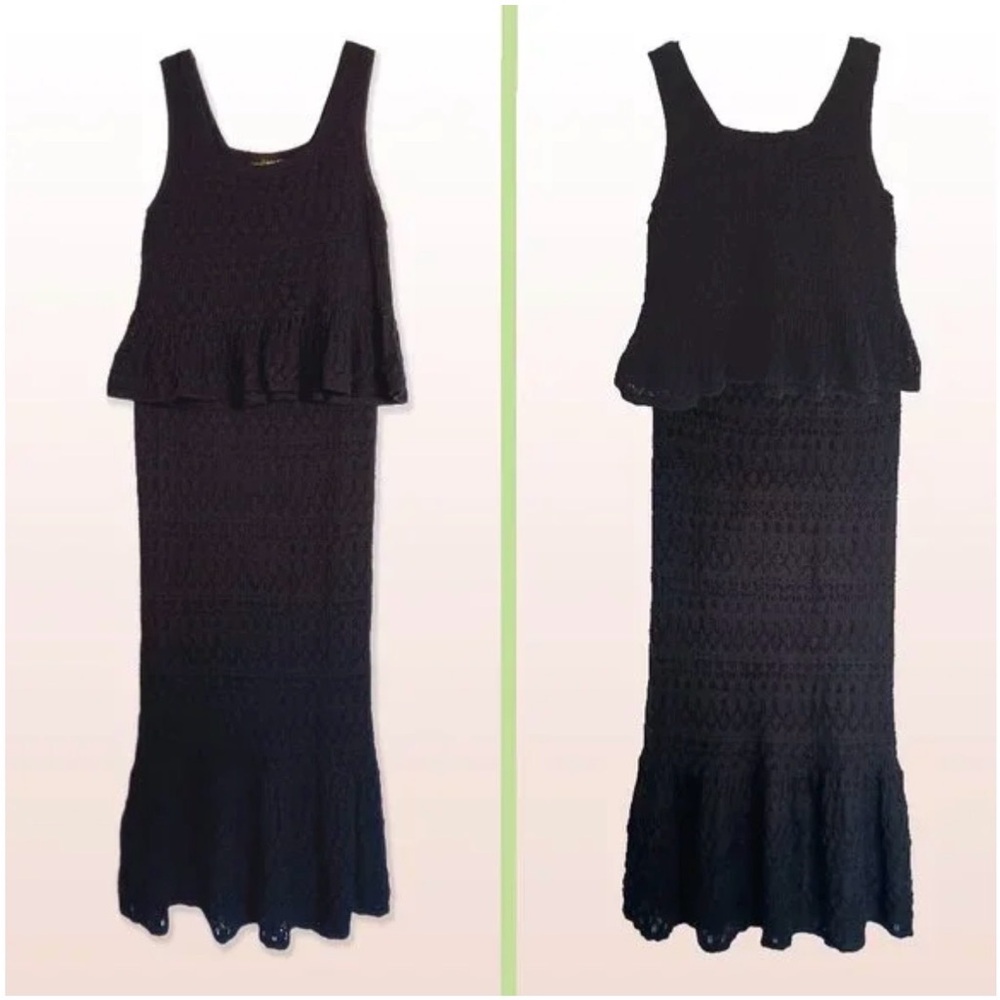 House of Harlow 1960 Black Knit Maxi top + skirt